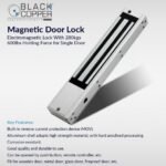 280KG (600LBS) Single Door Electromagnetic Lock with LED – BlackCopper